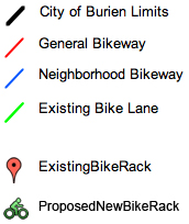 Bike Rack Map Key