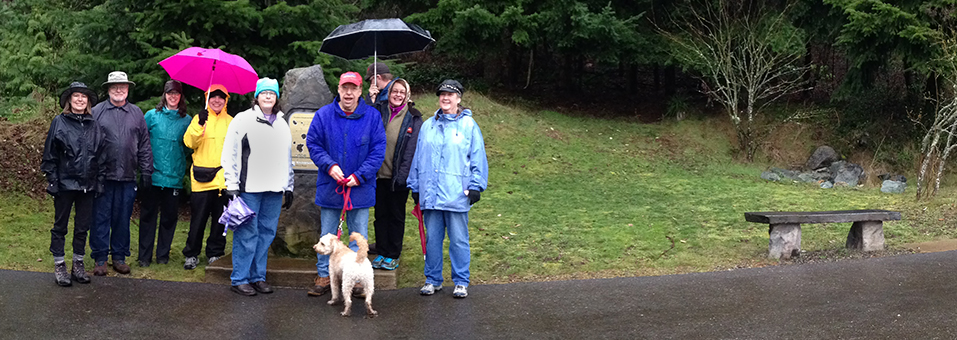 Intrepid WABI-ists Walk Through the Raindrops to Mathison Park